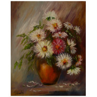 LETNI BUKIET ASTRY OBRAZ OLEJNY 44CM-35CM