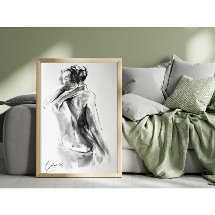 Studio.Sensual - rysunek węglem - Z Tobą - 50x70cm foto #2