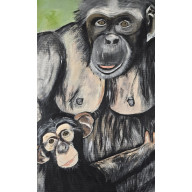 Trzymam się mamy/ obraz akrylowy, na płótnie,  60x40x1cm