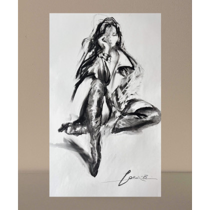 Studio.Sensual - rysunek węglem - Lady - 60x90 foto #3