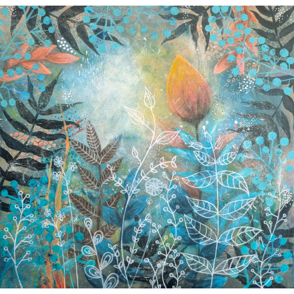 Obraz. Przenikania 70x70cm, Małgorzata Domańska ART, obrazy akryl