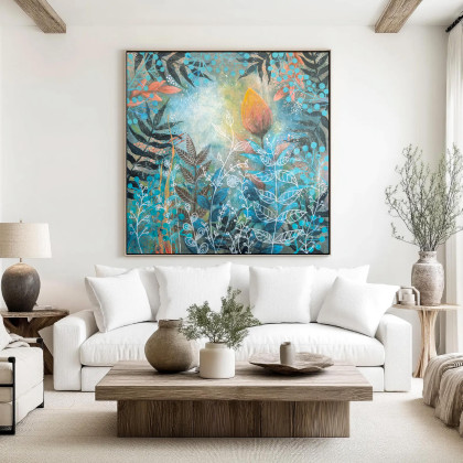 Małgorzata Domańska ART - obrazy akryl - Obraz. Przenikania 70x70cm foto #2