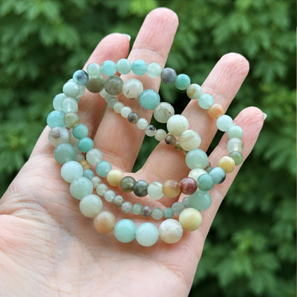 Yunona Kucherevska - bransoletki - Amazonite: zestaw trzech eleganckich bransoletek foto #1