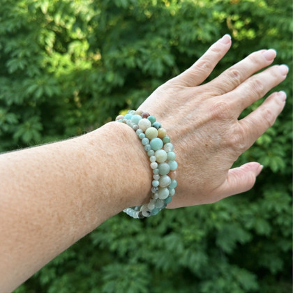 Yunona Kucherevska - bransoletki - Amazonite: zestaw trzech eleganckich bransoletek foto #2