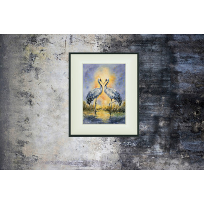 Joanna Tomczyk - obrazy akwarela - Obietnica nad wodą, Akwarela 24 x 32 cm foto #3