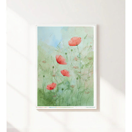 Akwarela A2. Maki, Małgorzata Domańska ART, obrazy akwarela