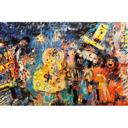 Las Meninas..., Dariusz Grajek, olej + akryl