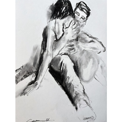 Studio.Sensual - rysunek węglem - Przytul - 34x50cm foto #2