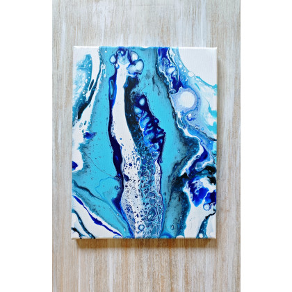 Abstrakcja niebieska 30x40, Joanna Bilska, obrazy akryl