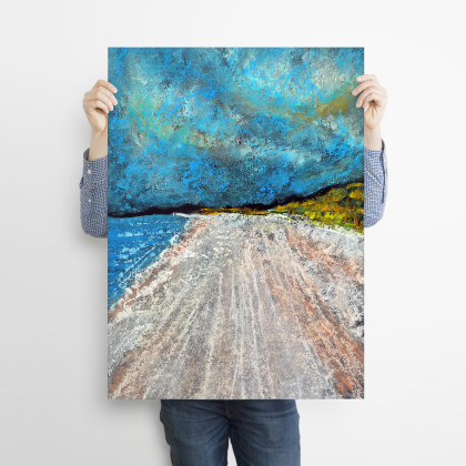 Justyna Jaszke - plakaty - Plakat A3 Karaibska Plaża reprodukcja pasteli suchych foto #1