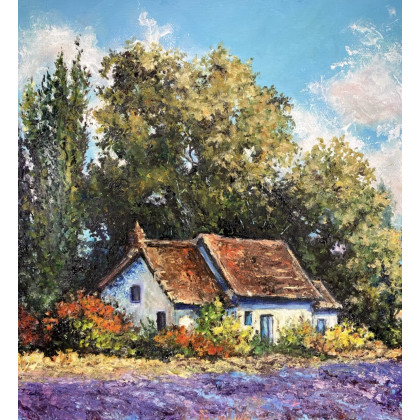 Myroslava Burlaka - obrazy olejne - Przytulny dom pachnący latem i lawendą. foto #1