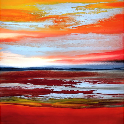 Land of Red Silence, Felix Guenther, obrazy akryl