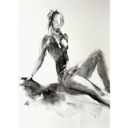Lady - 50x70,, Studio.Sensual, rysunek węglem