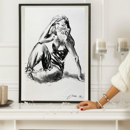 Studio.Sensual - rysunek węglem - Lady - 31x47 foto #1
