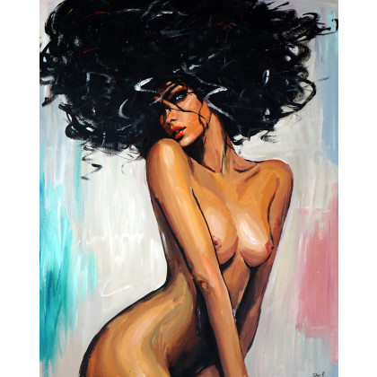 Vanilla Shadow 80x100, Rafal Stach, obrazy akryl