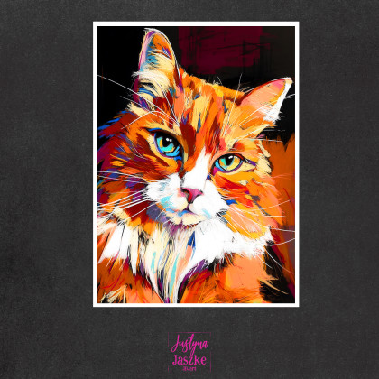 Justyna Jaszke - Grafika cyfrowa - Koty w pasteli 2 - zestaw 9 grafik 15x21 cm foto #2