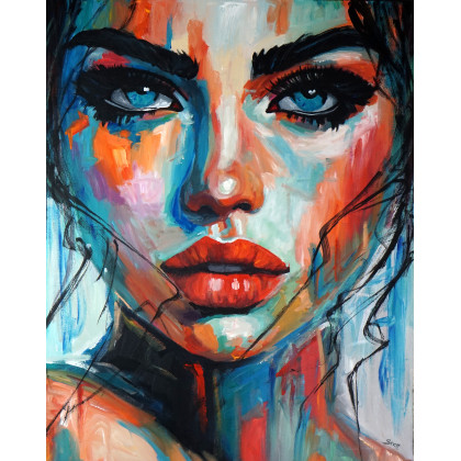 Lady Josephine 80x100, Rafal Stach, obrazy akryl