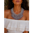 Naszyjnik LAVENDER FROST - Hand-Woven Bead Collar