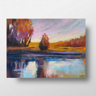 Pejzaż - praca formatu 18/24 cm