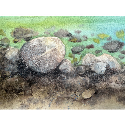 Krystyna Nowak - obrazy akwarela - Nad wodą (30x40 cm) foto #1