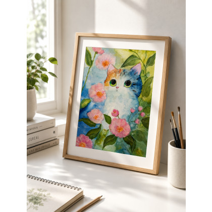 Małgorzata Domańska ART - obrazy akwarela - Akwarela A4. Kot foto #1