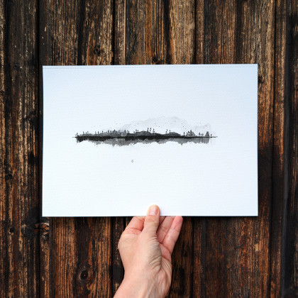 Maja Gajewska - obrazy akwarela - TUSZ I AKWARELA - PEJZAŻ 6 (FORMAT A3) foto #4