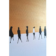 Obraz ręcznie malowany akrylami na płótnie abstrakcja minimalistyczna ze złotem 70×100