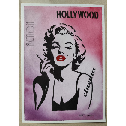 Beata Rudecka - obrazy akwarela - Akwarela Marilyn Monroe unikat, pop art foto #2