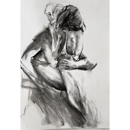 Lady - 50x70, Studio.Sensual, rysunek węglem