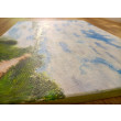 NASTROJOWY PEJZAŻ MALOWANY NA PŁÓTNIE - TANIEC CHMUR 30x40cm