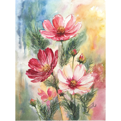 Uśmiech lata, Akwarela 24 x 32 cm, Joanna Tomczyk, obrazy akwarela
