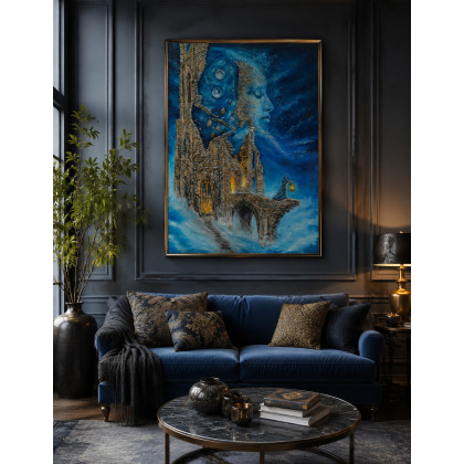 KingaOilArt - obrazy olejne - Echo wieczności - obraz olejny 90 x 70 cm, surrealizm, realizm magiczny, symbolizm foto #1