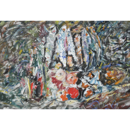 Celebracja n8, 70x100 cm, 2026, Eryk Maler, obrazy olejne