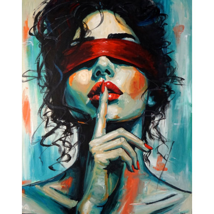 Blind Love 80x100, Rafal Stach, obrazy akryl