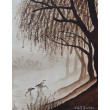 Mgły nad rozlewiskiem - Akwarela 30 x 24
