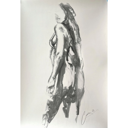 Studio.Sensual - rysunek węglem - Woman - 100x70cm foto #1