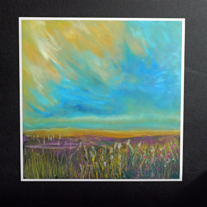 Justyna Jaszke - pastele olejne - Złoty wiatr obraz pastela olejna 30x30 cm foto #1