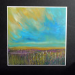 Złoty wiatr obraz pastela olejna 30x30 cm