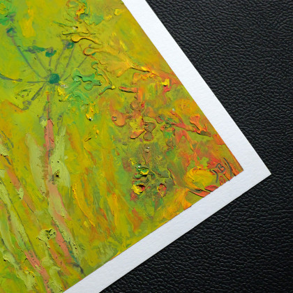 Justyna Jaszke - pastele olejne - Jesienna Łąka obraz pastela olejna 30x30 cm foto #1
