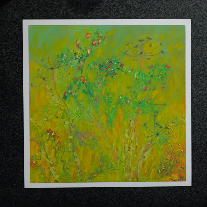Justyna Jaszke - pastele olejne - Jesienna Łąka obraz pastela olejna 30x30 cm foto #2