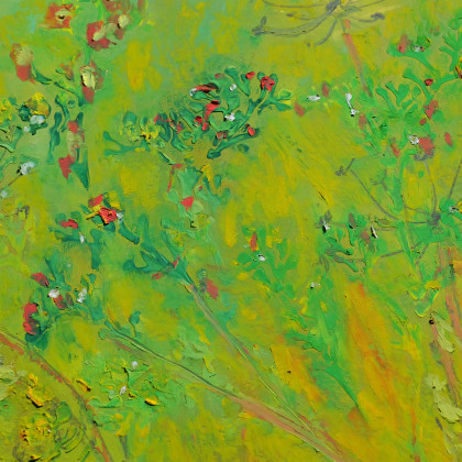 Justyna Jaszke - pastele olejne - Jesienna Łąka obraz pastela olejna 30x30 cm foto #4