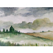 Pejzaż-akwarela formatu 18/24 cm