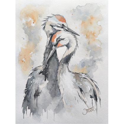 Para na zawsze, Akwarela 24 x 32 cm, Joanna Tomczyk, obrazy akwarela