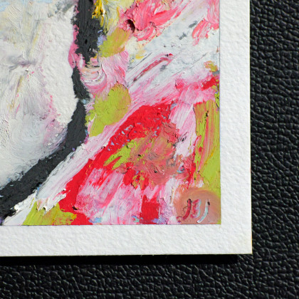 Justyna Jaszke - pastele olejne - Kot Bonifacy obraz pastela olejna 15x15 cm foto #2