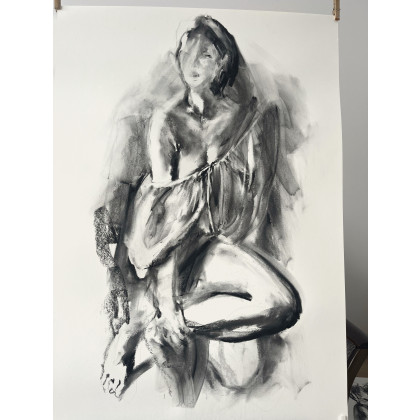 Studio.Sensual - rysunek węglem - Lady - 100x70 foto #1
