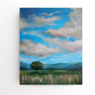 BŁĘKITNE NIEBO - OBRAZ AKRYLOWY 60/50 CM