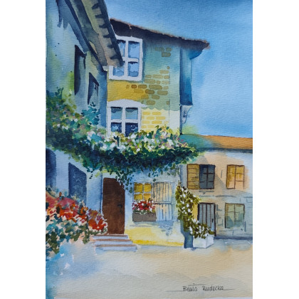Beata Rudecka - obrazy akwarela - Obraz Akwarela Oryginał 19x27 Letnie Kolory Rękodzieło foto #1