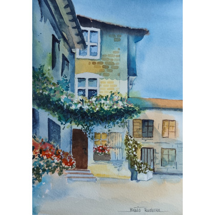 Beata Rudecka - obrazy akwarela - Obraz Akwarela Oryginał 19x27 Letnie Kolory Rękodzieło foto #3