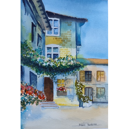 Beata Rudecka - obrazy akwarela - Obraz Akwarela Oryginał 19x27 Letnie Kolory Rękodzieło foto #4