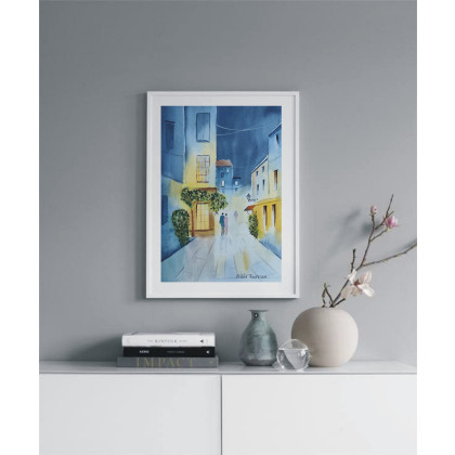 Beata Rudecka - obrazy akwarela - Obraz Akwarela Oryginał 19x27 pt Melodia wieczoru foto #1